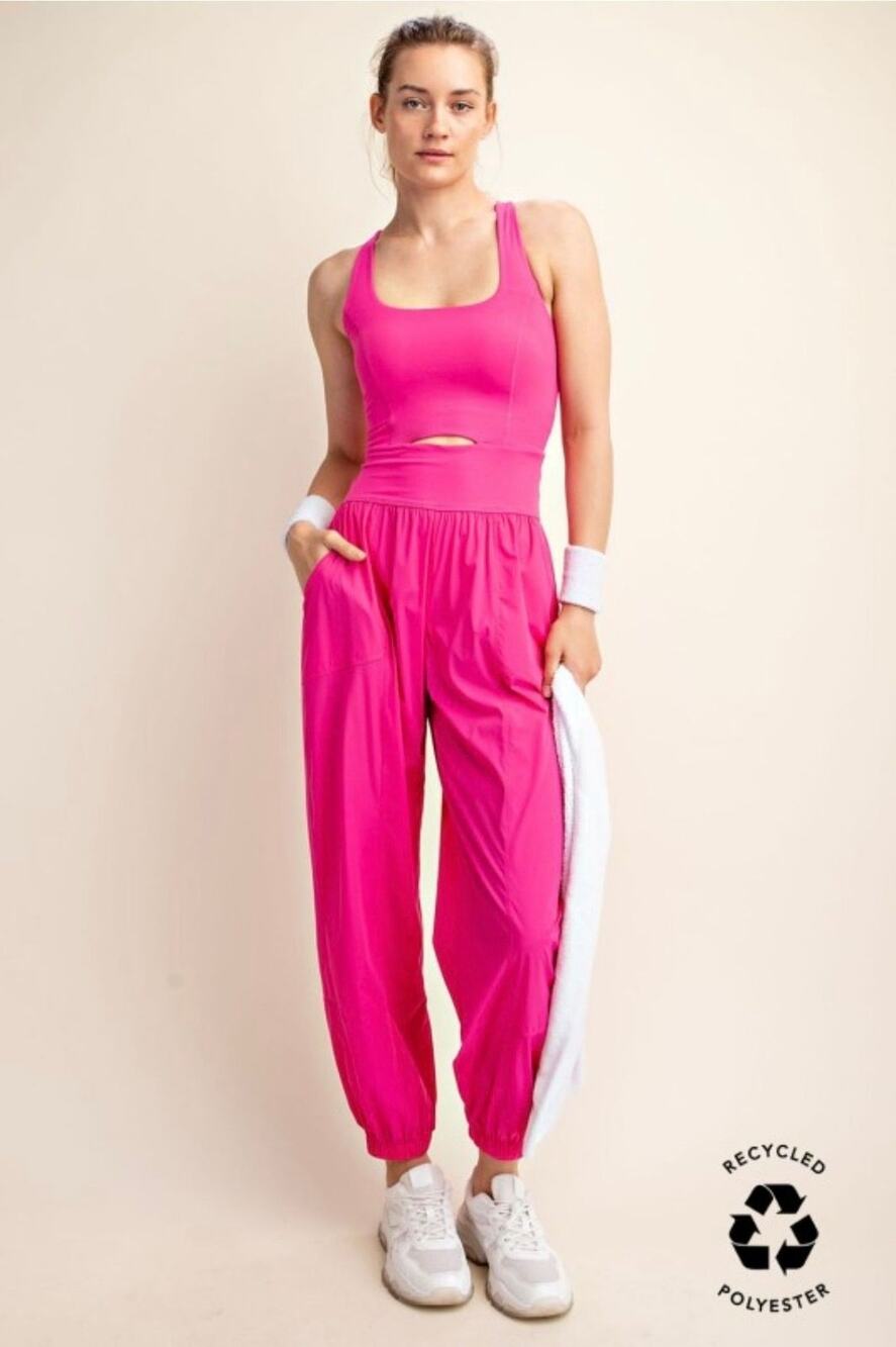 Rae Mode Hot Pink Jumpsuit